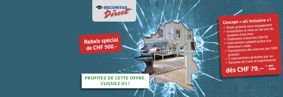 Nos membres peuvent proftiter d’un rabais sur leur nouveau systeme d’alarme Securitas Direct.